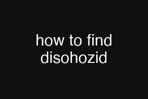how to find disohozid