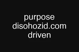 purpose disohozid.com driven